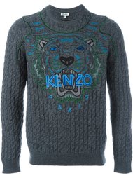 джемпер вязки косичкой 'Tiger'  Kenzo