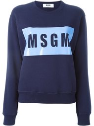 толстовка с принтом логотипа   MSGM