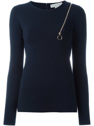 топ с молниями на плечах Stella McCartney