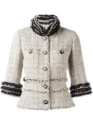 твидовый пиджак с бахромой Chanel Vintage