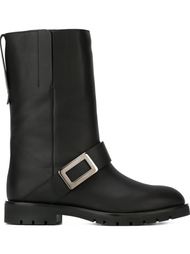 байкерские сапоги с пряжками Roger Vivier