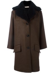 пальто с воротником из овчины Marni