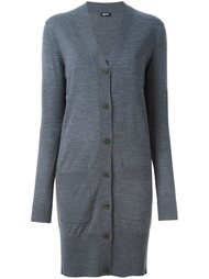 удлиненный кардиган с контрастными манжетами Jil Sander Navy