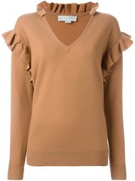топ с V-образным вырезом и оборками Stella McCartney