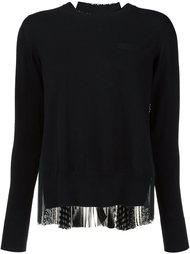 топ с абстрактным принтом  Sacai