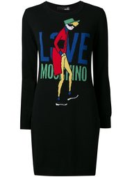 свитер с логотипом  Love Moschino