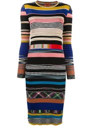 полосатое приталенное платье миди  Missoni