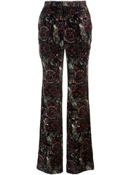 брюки с цветочным узором Roberto Cavalli