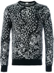 свитер с леопардовым узором Saint Laurent