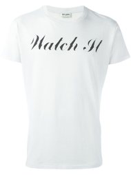 футболка с принтом 'Watch It' Saint Laurent