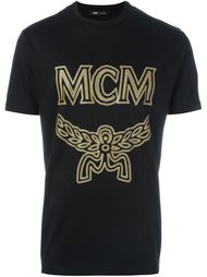 футболка с принтом логотипа  MCM