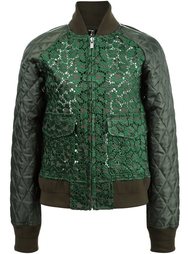 куртка-бомбер с кружевными панелями Sacai