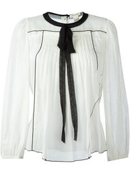 блузка с контрастной завязкой Marc Jacobs
