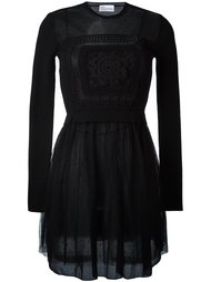 платье с ажурной панелью на груди Red Valentino
