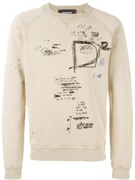 толстовка с принтом рисунка Dsquared2