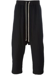 укороченные брюки с заниженной проймой Rick Owens