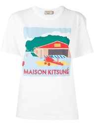 футболка с принтом ангара Maison Kitsuné