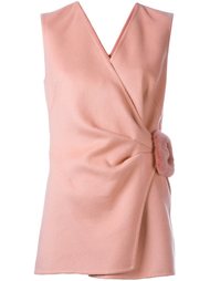 блузка с меховой пряжкой Ermanno Scervino