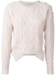 джемпер вязки косичкой с потертой отделкой Stella McCartney