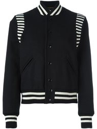 укороченная куртка с полосатой окантовкой Saint Laurent