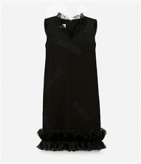 платье мини с заклепками и оборками Christopher Kane