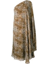 платье с леопардовым принтом   Saint Laurent