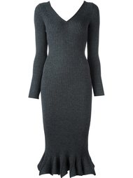 трикотажное платье с расклешенным подолом Lanvin