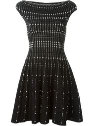 трикотажное расклешенное платье Alexander McQueen