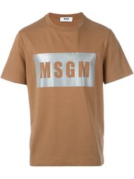 футболка с принтом логотипа MSGM