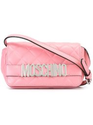 стеганая сумка через плечо с логотипом Moschino