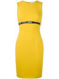короткое платье с контрастным поясом Versace Collection