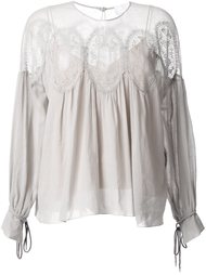 блузка с кружевными вставками Chloé