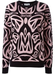 джемпер с узором в технике интарсия Moschino