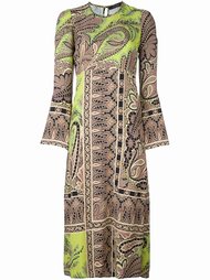 платье миди с принтом "пейсли" Etro