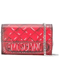 стеганый кошелек на цепочной лямке Moschino