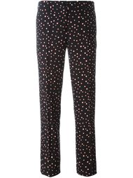 брюки кроя слим с узором в горох Etro