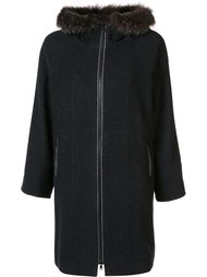 пальто с меховым воротником Brunello Cucinelli