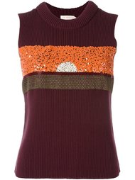 трикотажный топ с пайетками Tory Burch