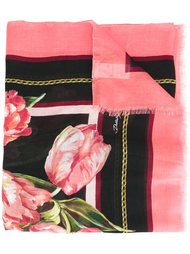 шарф с принтом тюльпанов Dolce &amp; Gabbana
