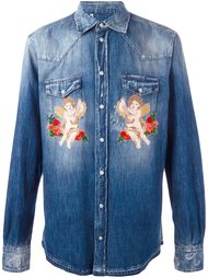 джинсовая рубашка с нашивками Dolce &amp; Gabbana
