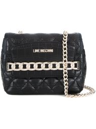 сумка через плечо с цепочной отделкой Love Moschino