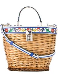 сумка-тоут в виде корзинки с узором 'Majolica' Dolce &amp; Gabbana