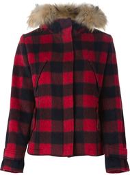 дутая куртка в клетку Woolrich