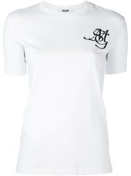 футболка с вышитым логотипом MSGM