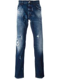 джинсы с рваными деталями  Dolce &amp; Gabbana