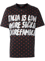 футболка с принтом 'Italia is Love' Dolce &amp; Gabbana