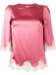блузка с кружевной отделкой Dolce &amp; Gabbana