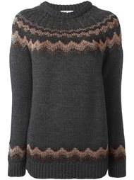 свитер с зигзагообразным узором  Red Valentino