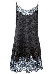 кружевное платье с логотипом  Givenchy