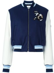 куртка бомбер с отделкой в полоску MSGM